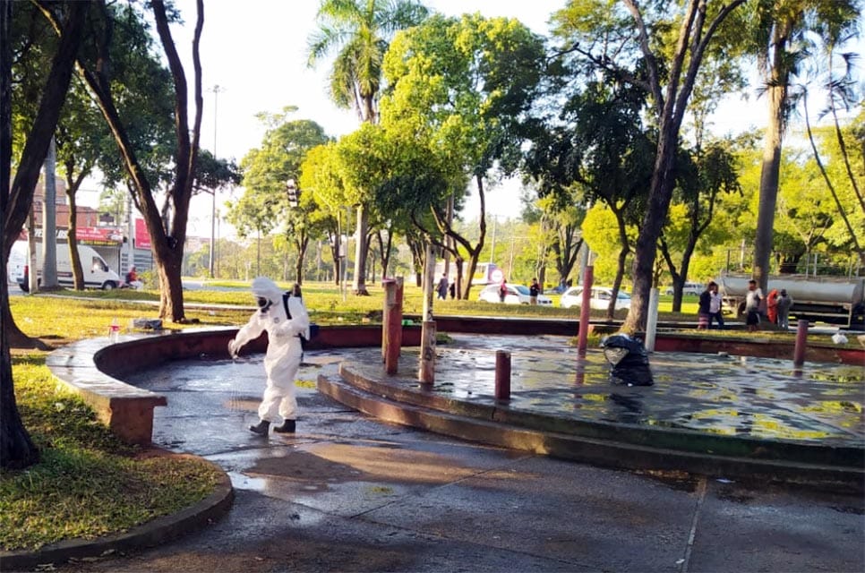 Ipatinga realiza desinfecção de áreas públicas