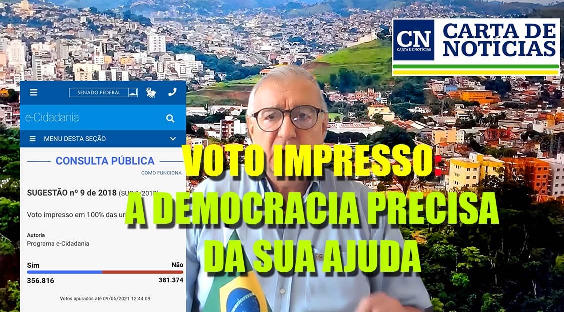 VOTO IMPRESSO: a Democracia precisa da sua ajuda
