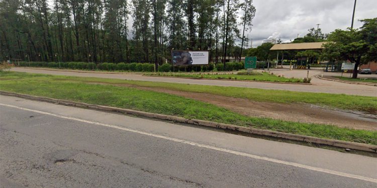 Cenibra realiza obras no trevo de acesso à fabrica em Belo Oriente