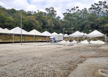 Área da 32ª Expo Usipa começa a ganhar forma com a montagem dos stands