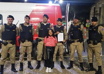 Garota escreve carta elogiando atuação da PM em Valadares