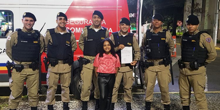 Garota escreve carta elogiando atuação da PM em Valadares