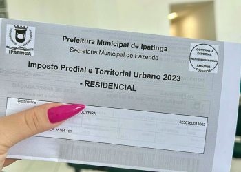 Prefeitura de Ipatinga oferece desconto de 10% no IPTU para pagamento à vista
