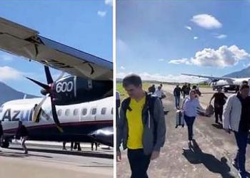 Avião da Azul sofre pane neste sábado durante pouso em Governador Valadares
