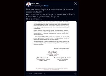 Ex-ministro Braga Netto rejeita acusações de plano golpista