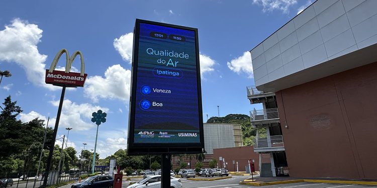 Painéis de monitoramento da qualidade do ar de Ipatinga são atualizados