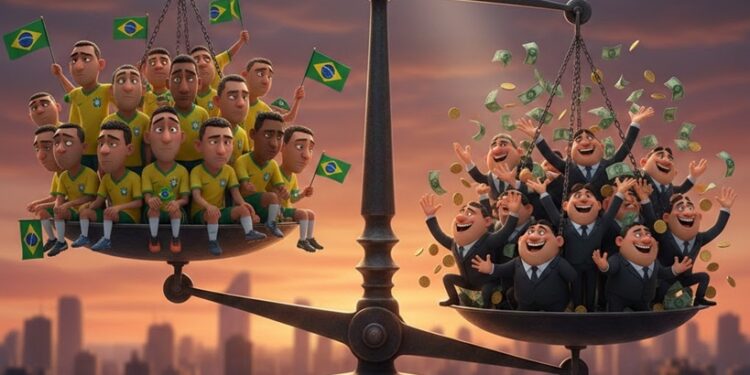 A balança está viciada. E nós somos o peso